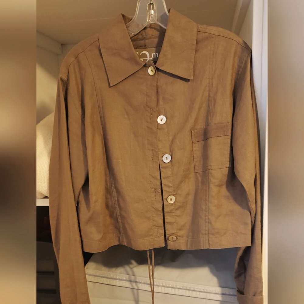 Lined, Linen Jacket by Semantiks